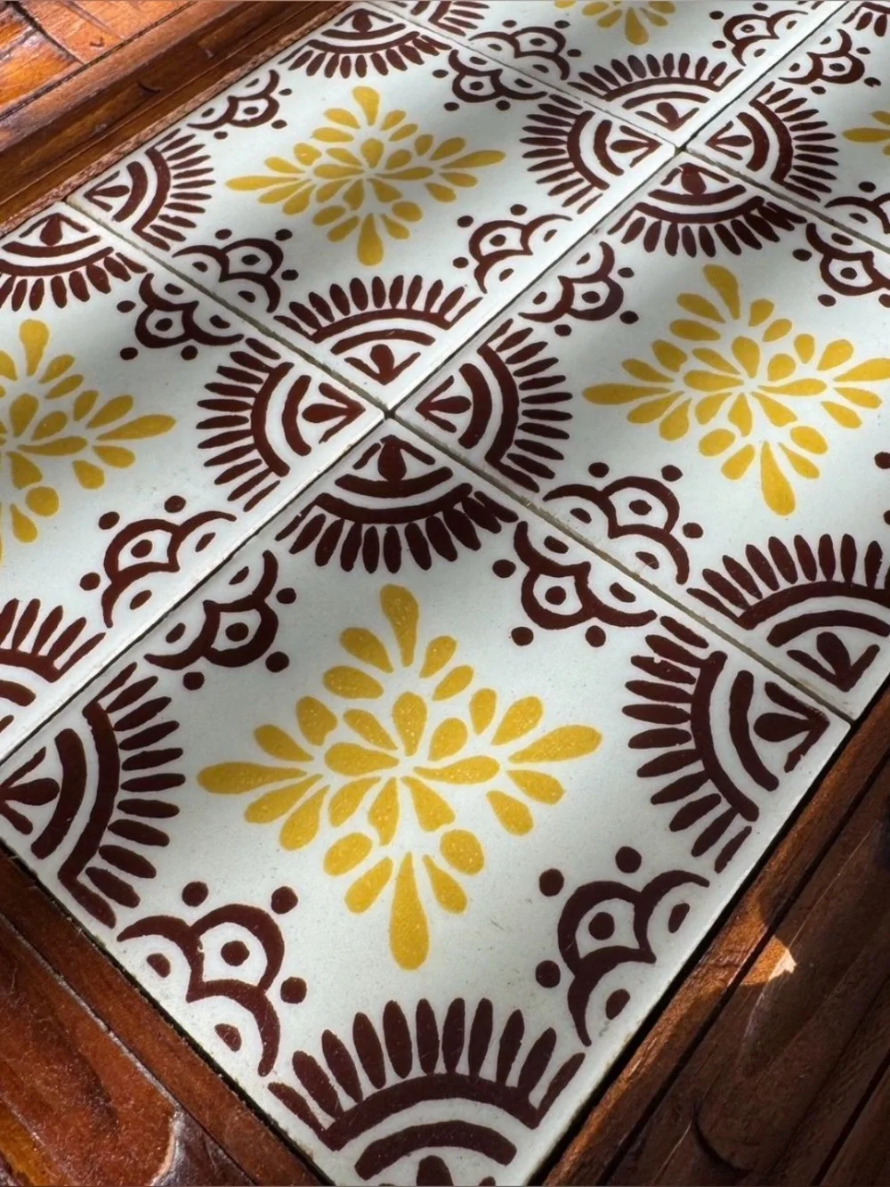 MCM Mexican handcrafted wooden serving tray